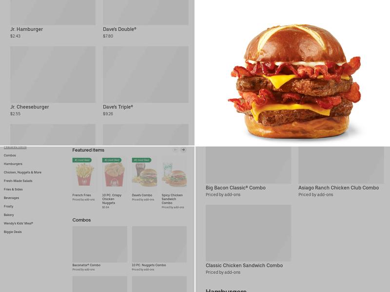 Wendy's Menu