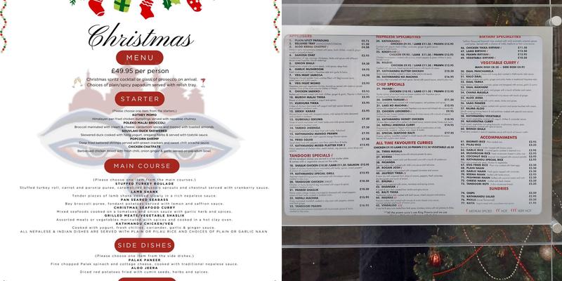 Taste of Kathmandu Menu