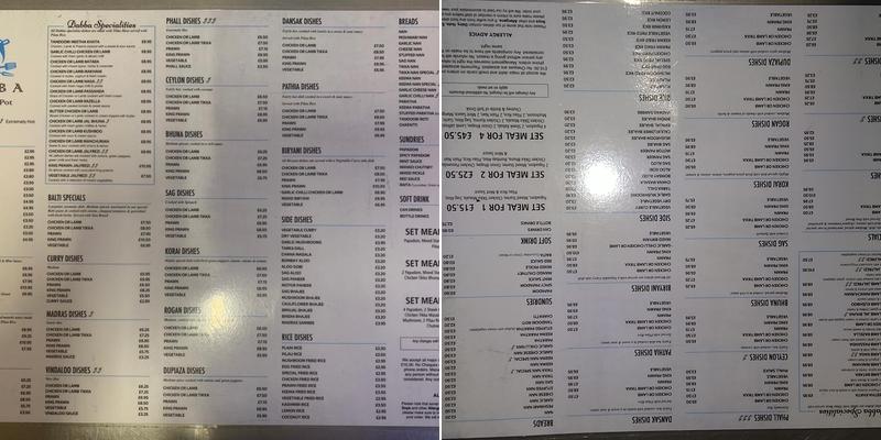 Dabba - The Spice Pot Menu