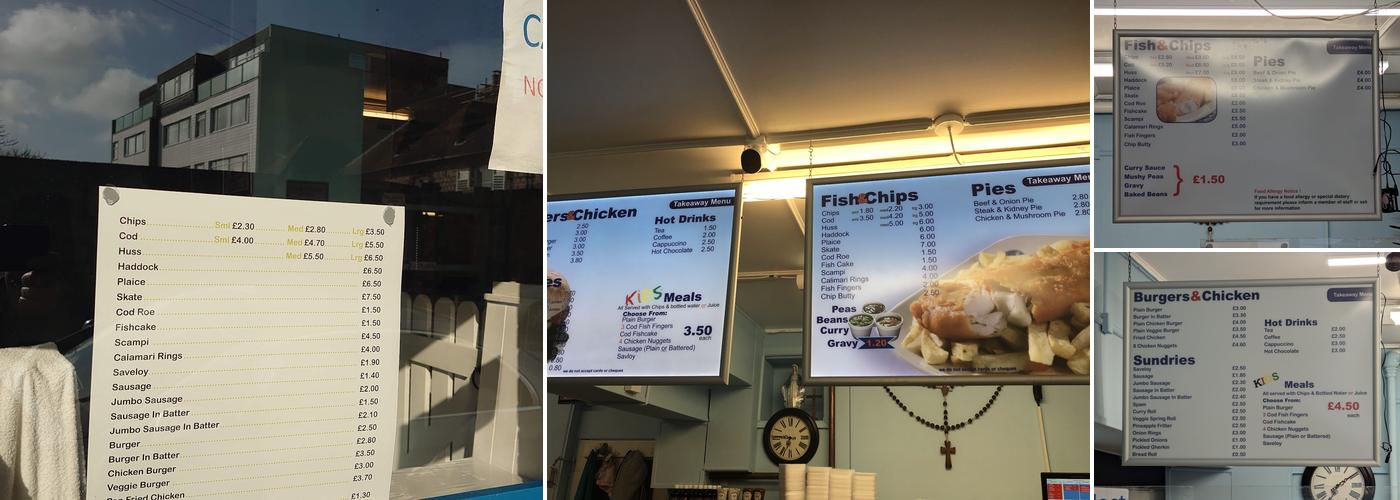 PARK ROAD FISH BAR Menu