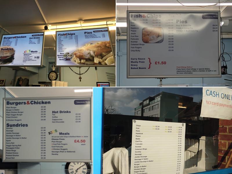 PARK ROAD FISH BAR Menu