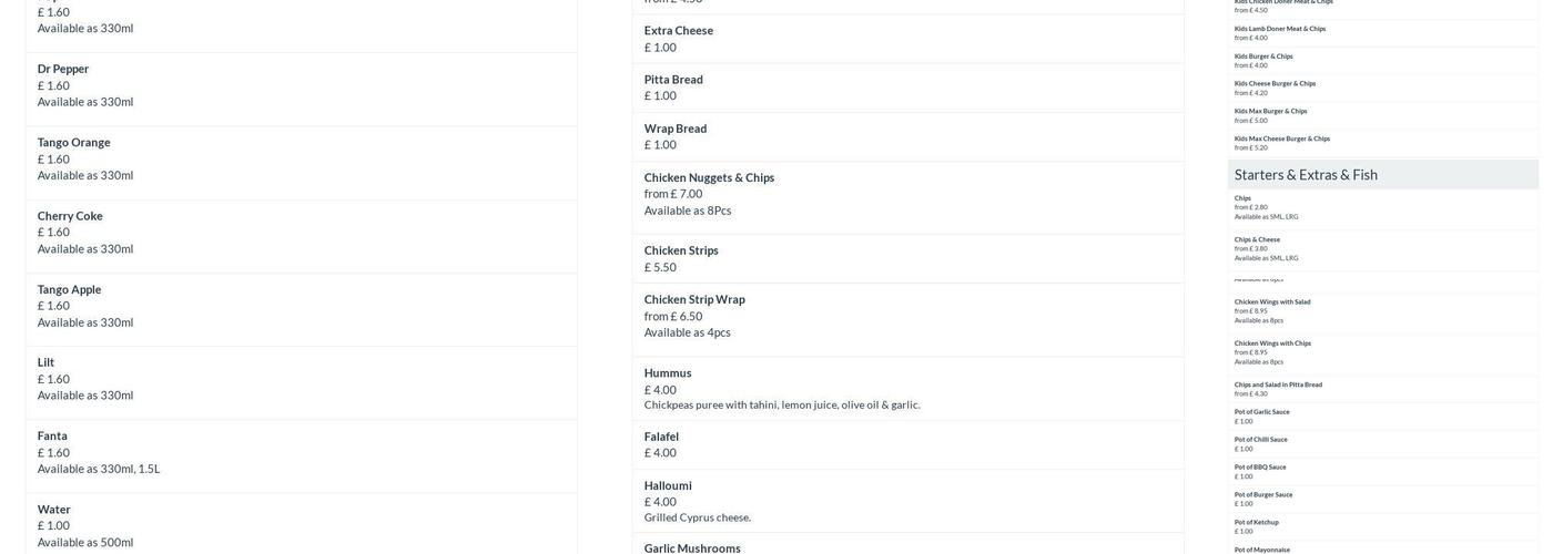 Aspendos | Hythe Menu