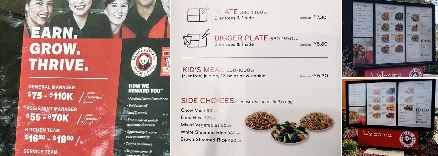 Panda Express Menu