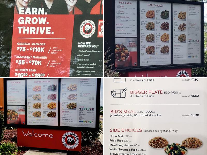 Panda Express Menu