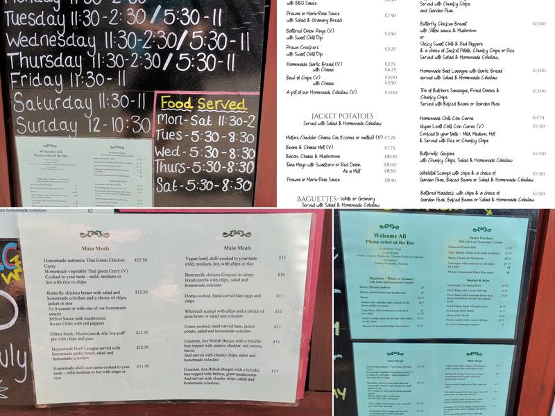 Ebenezers Menu