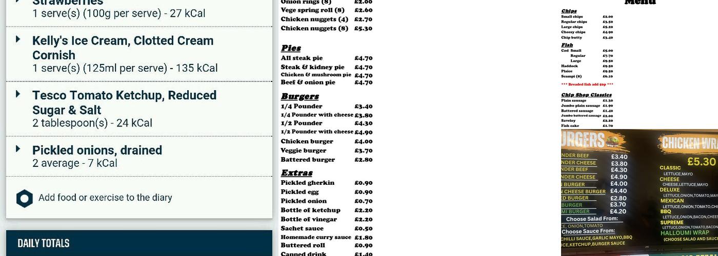 Marina Fish Bar Menu