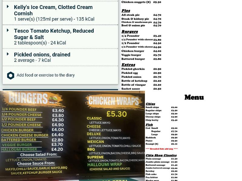 Marina Fish Bar Menu