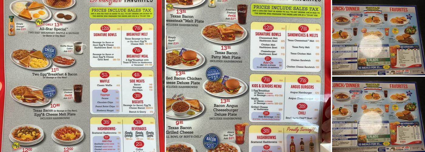 Waffle House Menu