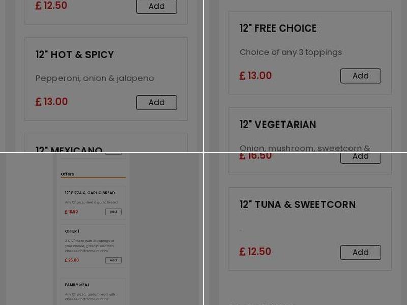 Hythe Kebab Centre Menu