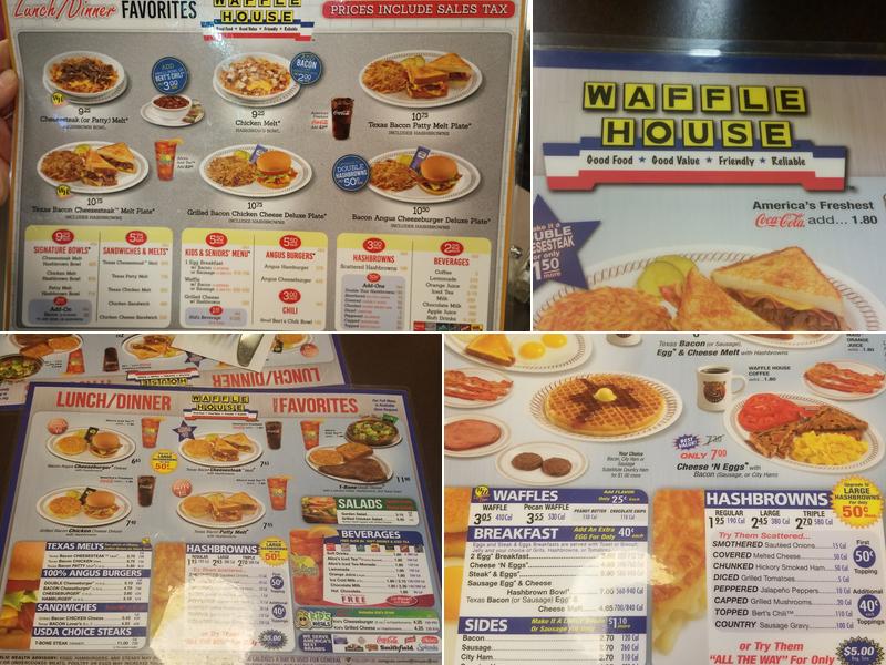 Waffle House Menu