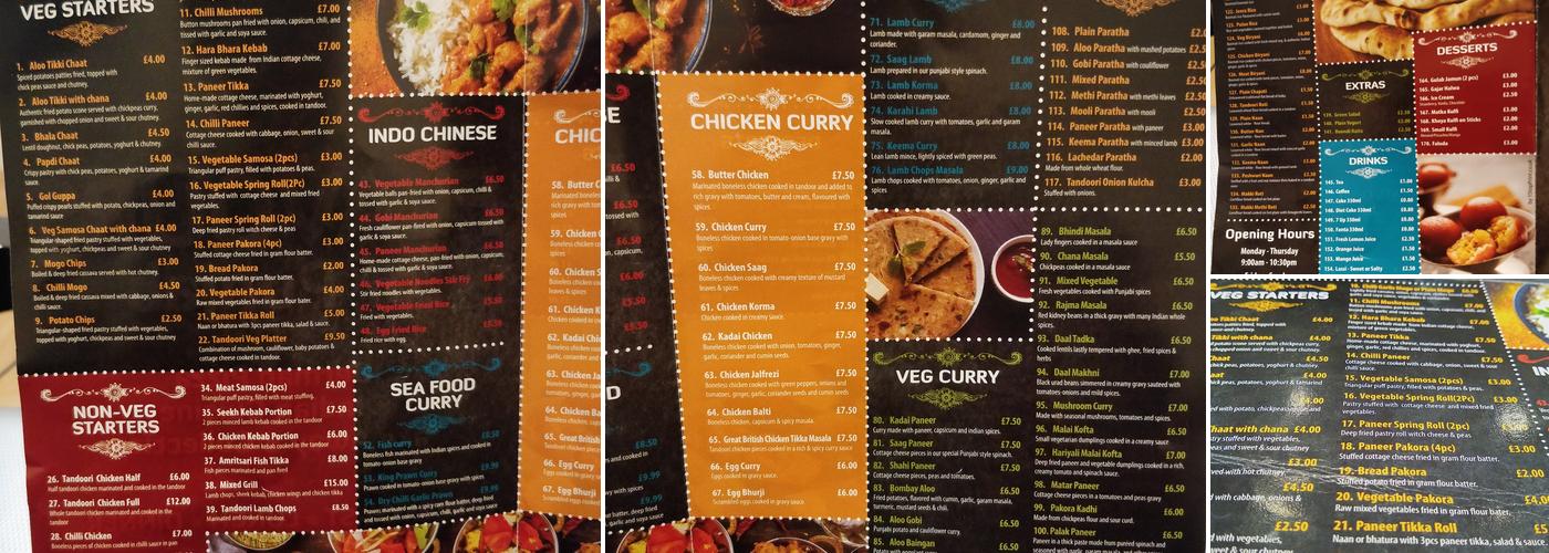 Flavours Of Punjab Menu