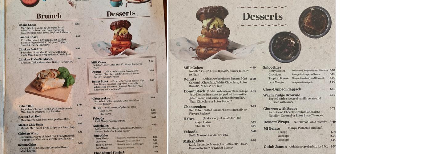 Mi Chaii - Ilford Menu