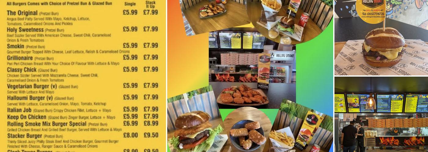Rolling Smoke Ilkeston Menu