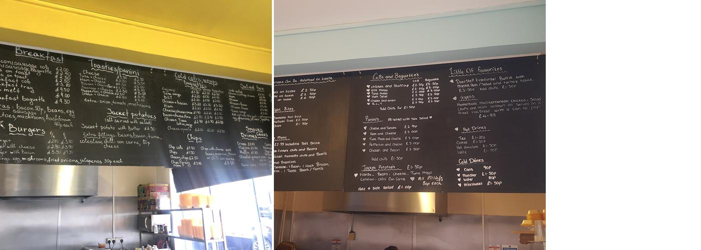 Little Elfs Kitchen Menu