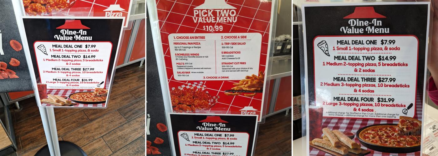 Pizza Hut Menu