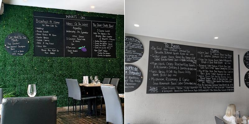 Broadley's Menu
