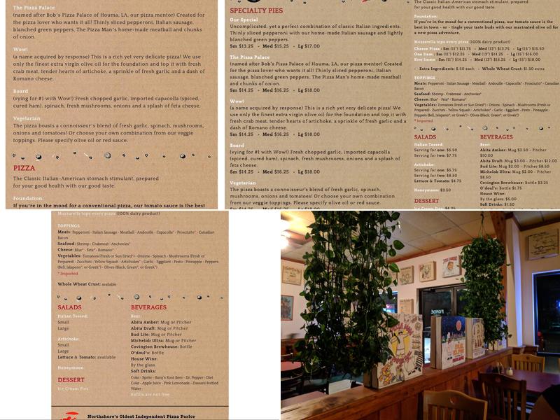 The Pizza Man of Covington Menu