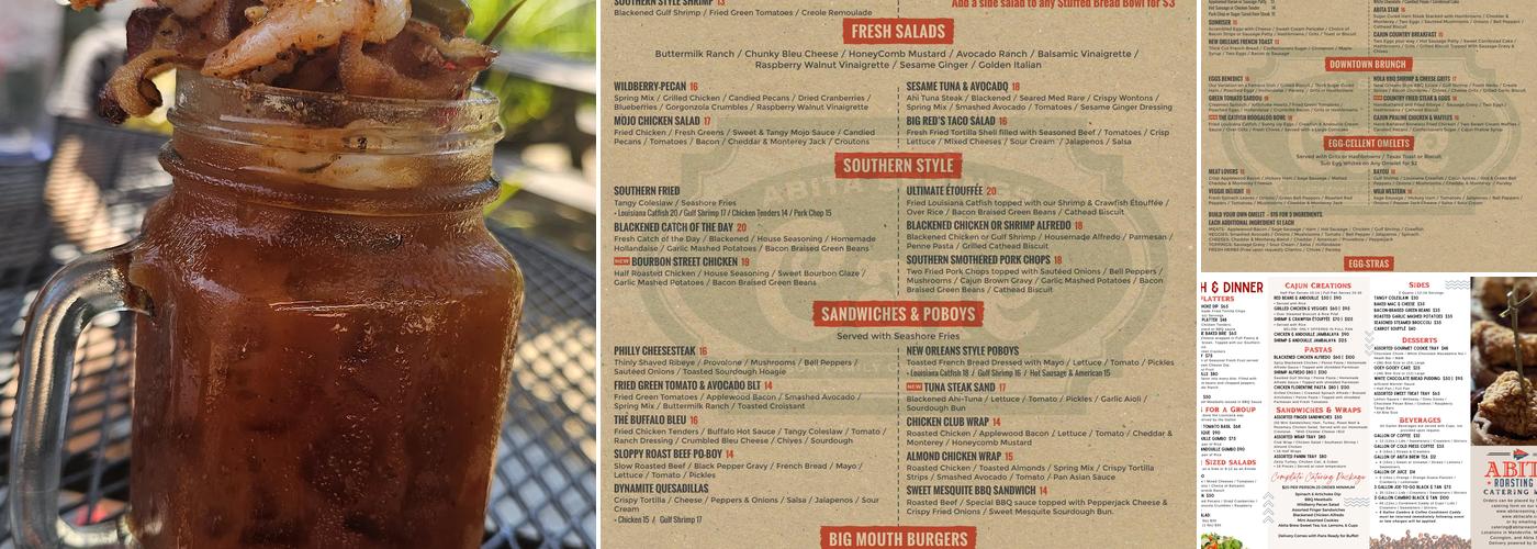 Abita Springs Cafe Menu