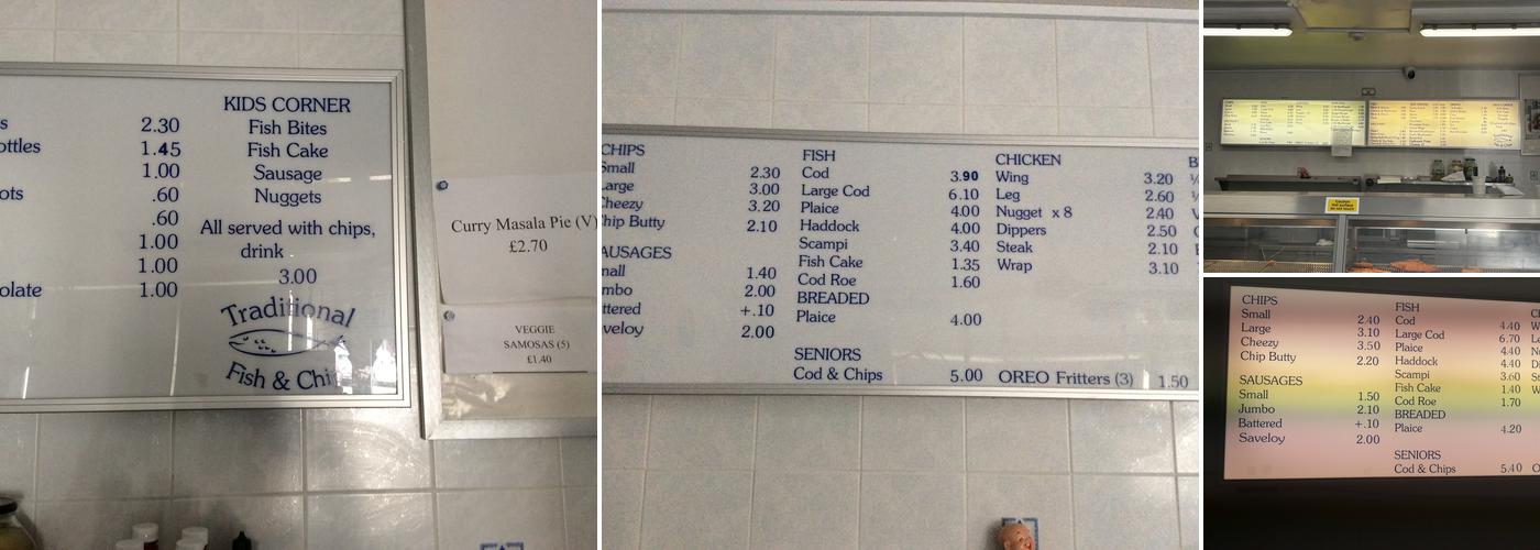 West Street Fish & Chips Menu