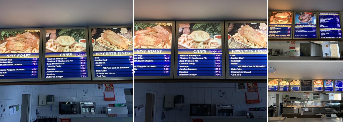 Vincent's Fish Bar & Restaurant Menu