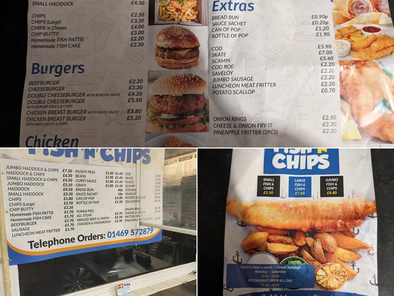 Winners Fish & Chips Menu