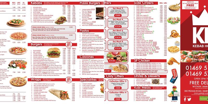 Kebab House Menu