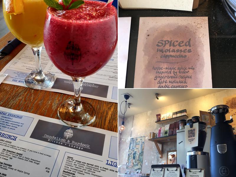 Dandelion Coffee Shop Menu