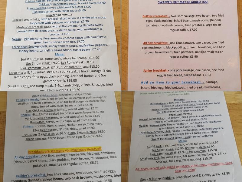 Vincent's Restaurant Menu