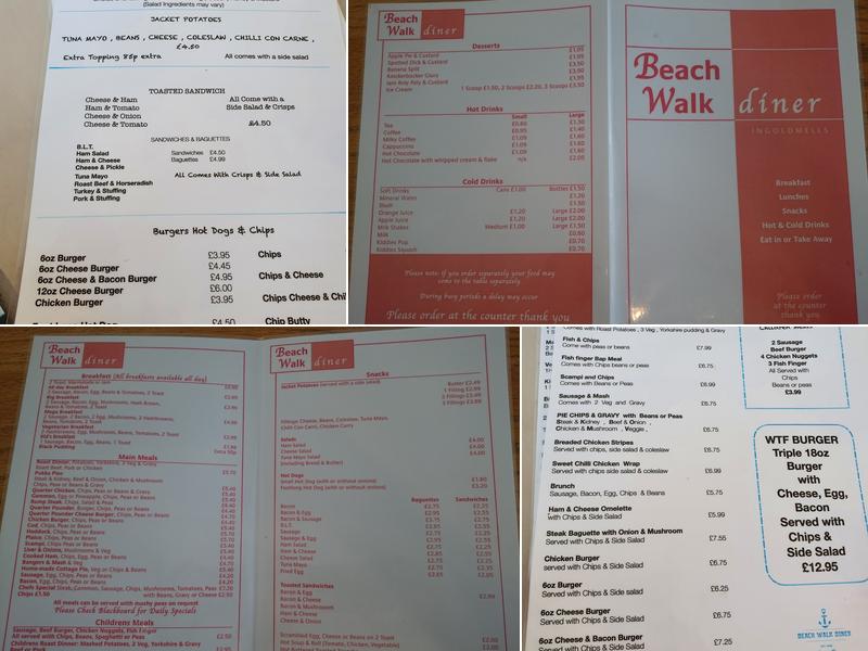 Beach Walk Diner Menu