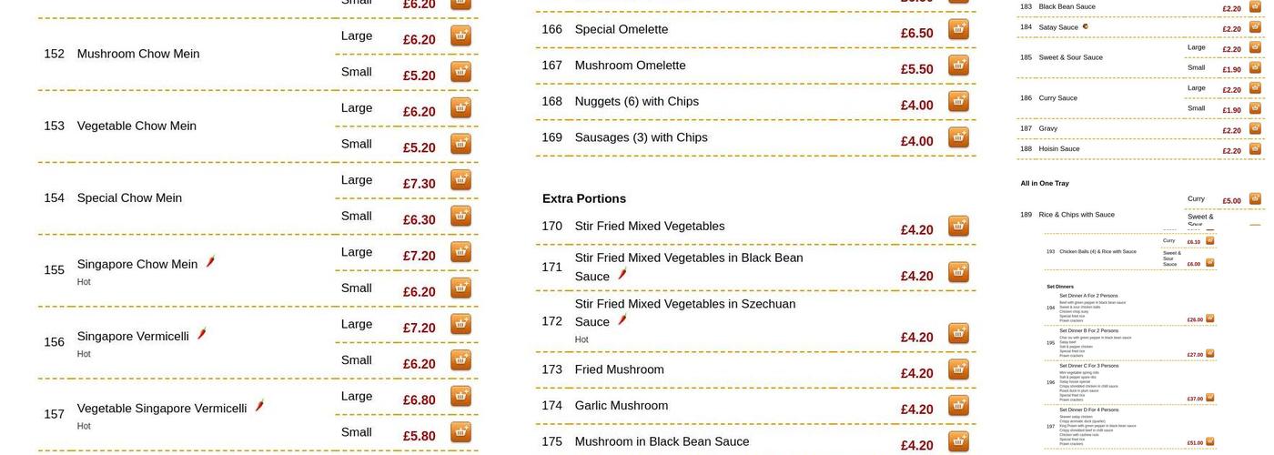 Peking Palace Chinese Takeaway Menu