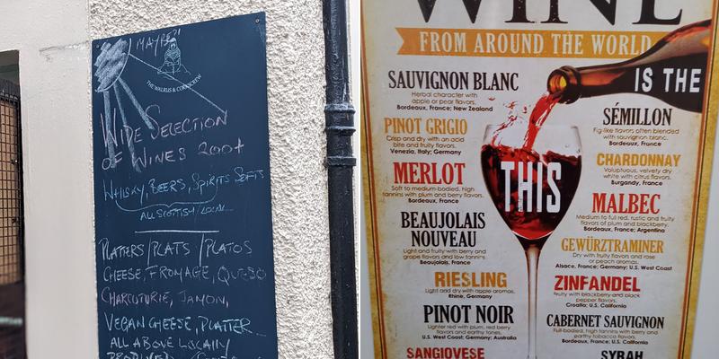 The Walrus & Corkscrew Menu