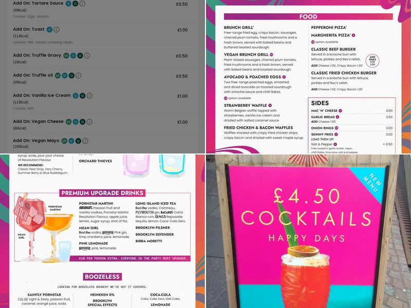 Revolution Inverness Menu