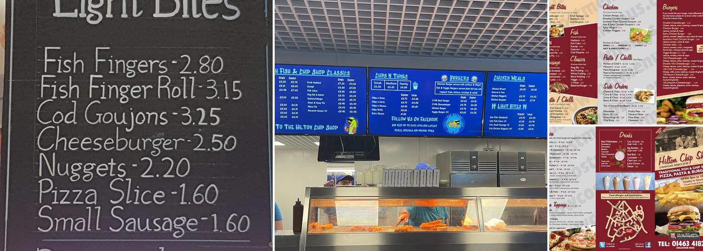 Hilton Chip Shop Inverness Menu