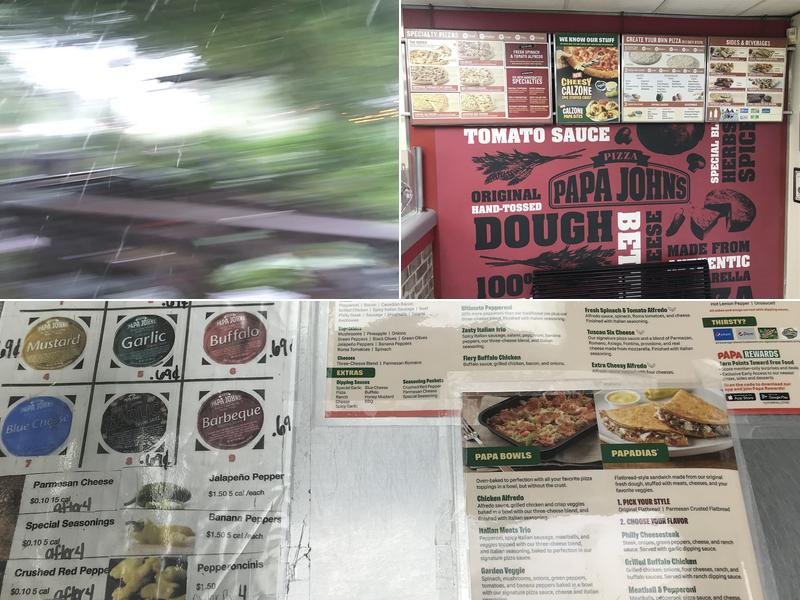 Papa Johns Pizza Menu