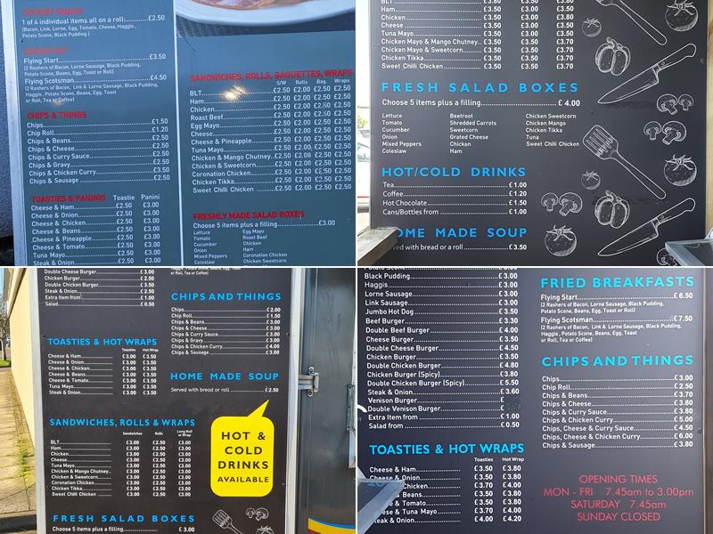 Wrap & Roll inverness Menu