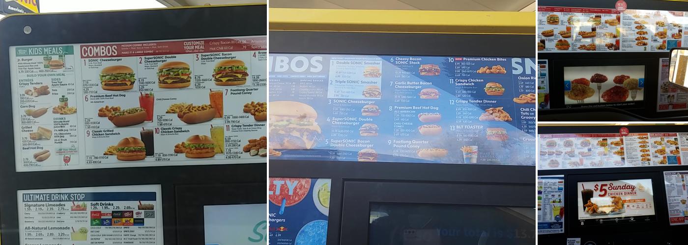 Sonic Drive-In Menu
