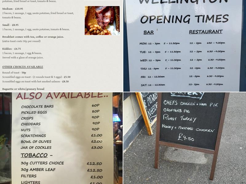 Wellington Inn Menu