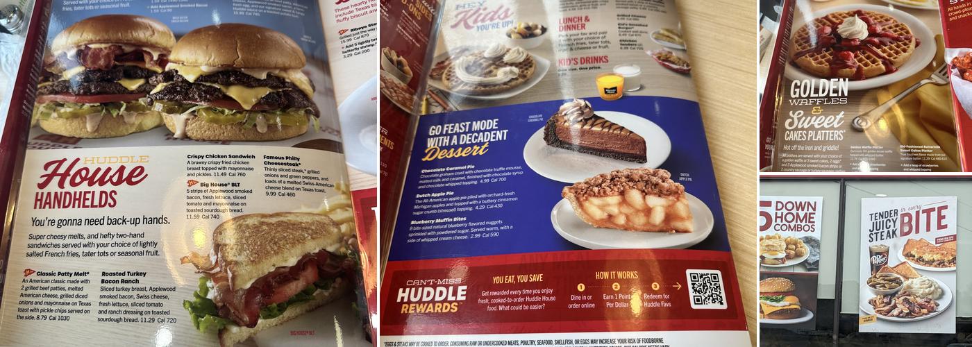 Huddle House Menu