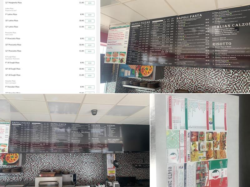 Bella Napoli Express Menu