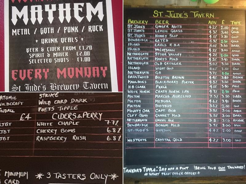 St Judes Brewery Tavern Menu