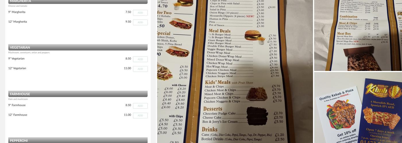 Quality Kebab&Pizza Menu