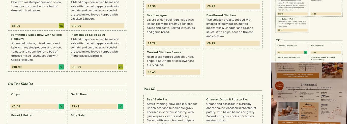 Chestnut Tree Farm - Dining & Carvery Menu