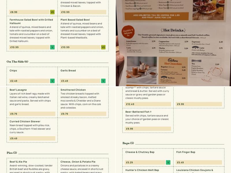 Chestnut Tree Farm - Dining & Carvery Menu