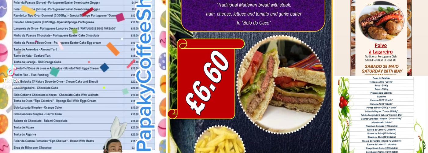 Papaky Coffee Shop Menu