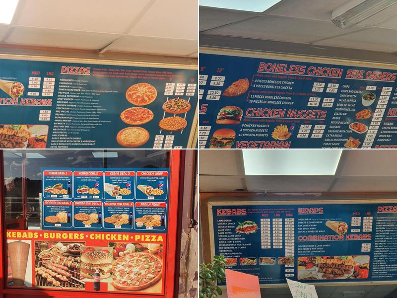 Mamma Mia Pizza Grill And Kebab Menu