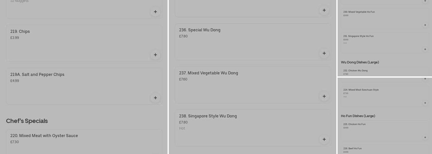 Master Chef Chinese Takeaway Menu