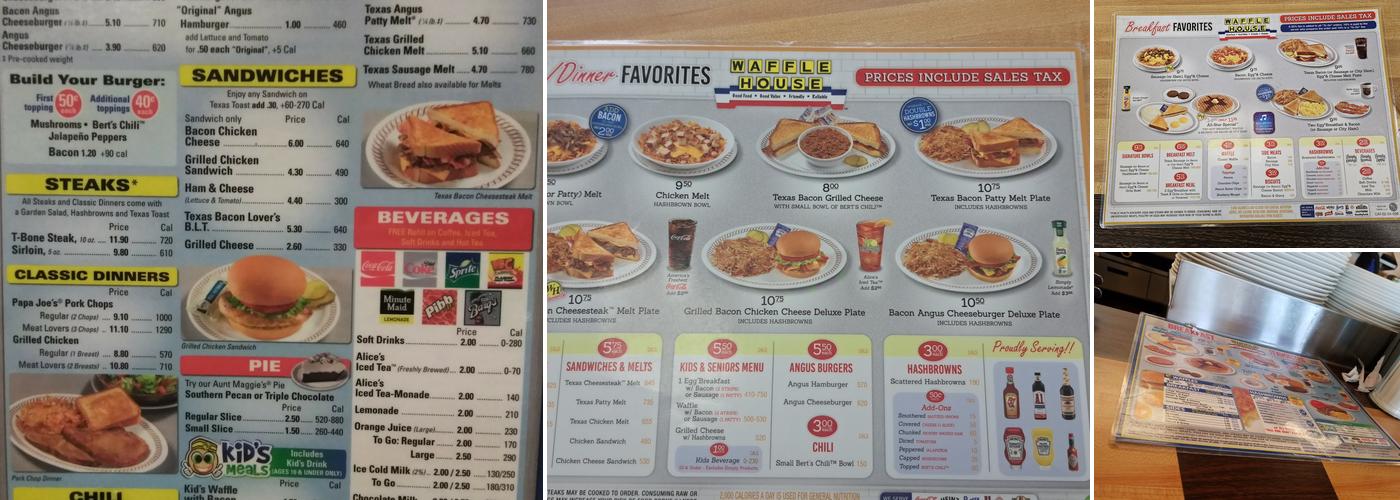 Waffle House Menu