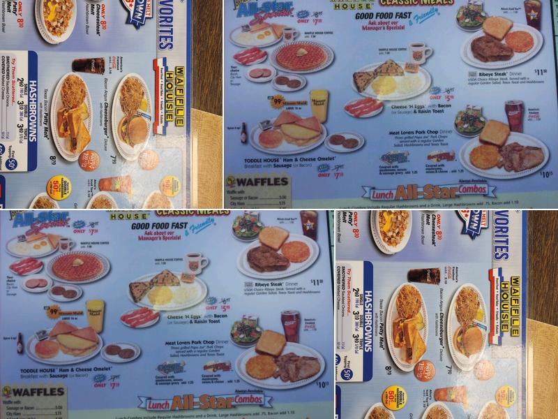 Waffle House Menu