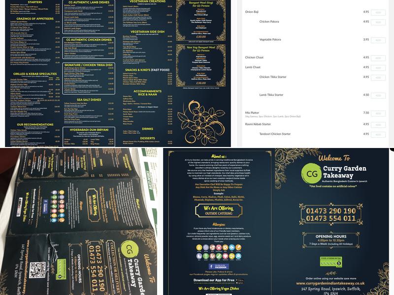 Curry Garden Indian takeaway Menu