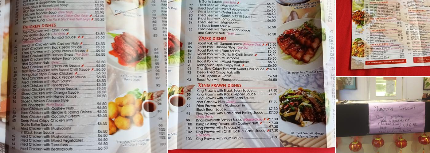 Magic Chef Chinese Takeaway Menu